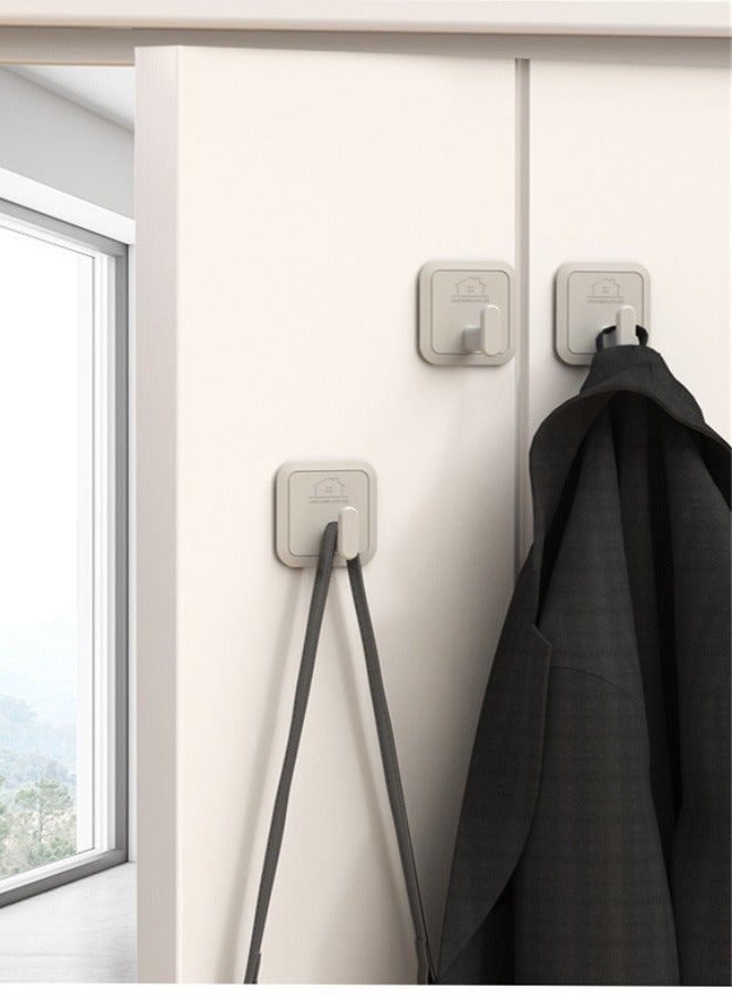 Self Adhesive Hooks, 4pcs Adhesive Towel Hooks Heavy Sticky Hooks Waterproof Shower Wall Hooks Cute Wall Hangers Without Nails for Bathroom, Kitchen, Office, Closet, Glass - Image 4